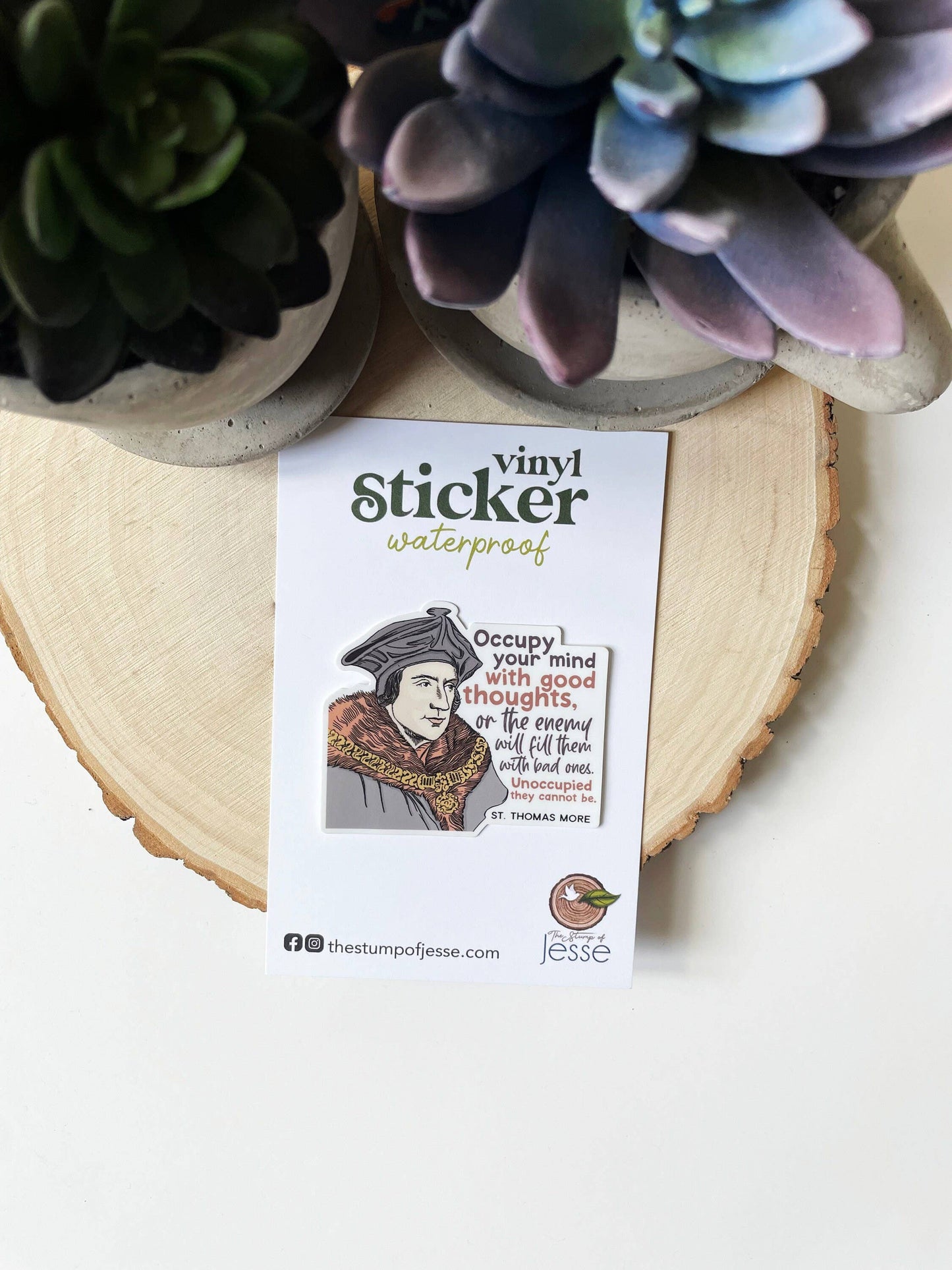 St. Thomas More Waterproof Catholic Sticker