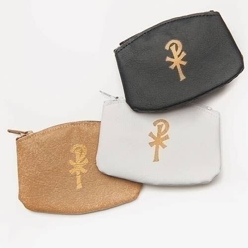 Black Vinyl Rosary Case with Zipper Close