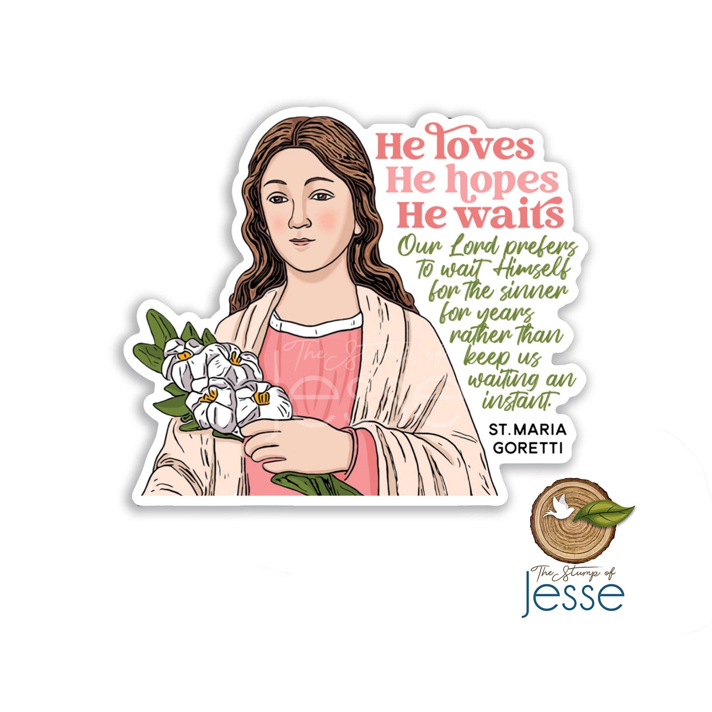 St. Maria Goretti Waterproof Catholic Sticker