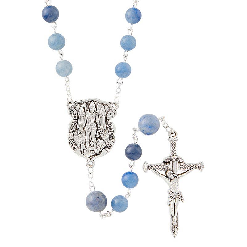 Spiritual War St. Michael Blue Rosary