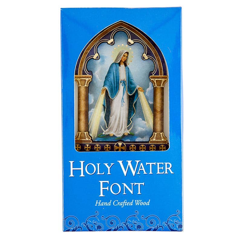 Lsr Wd Holy Water Font-OL Of Grace