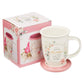 Mug with Lid Pink/White Jer. 29:11