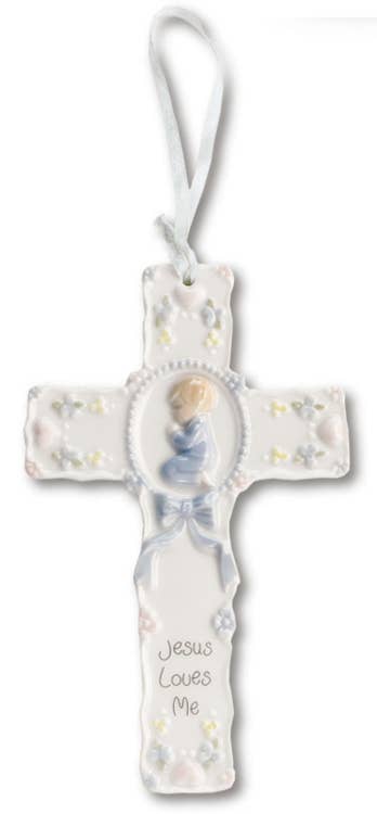 5 1/2" Cross-Ribbon-Child-Boy