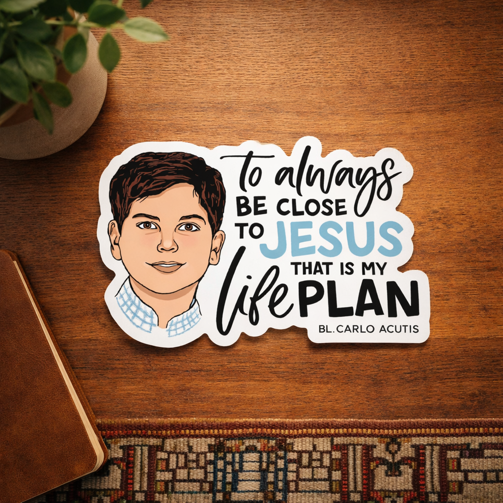 Bl. Carlo Acutis Waterproof Sticker I Catholic Gift