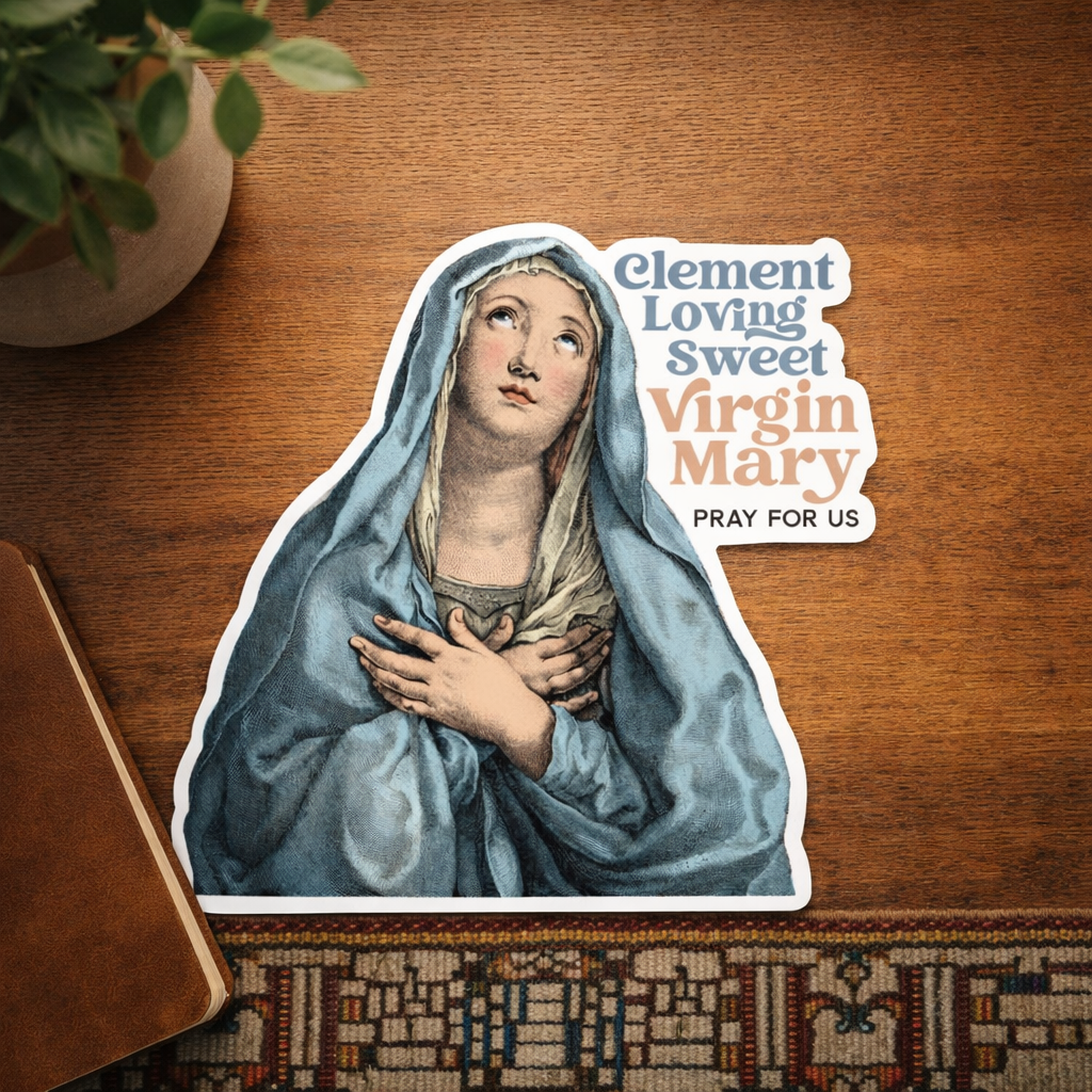 Hail Holy Queen Waterproof Catholic Sticker