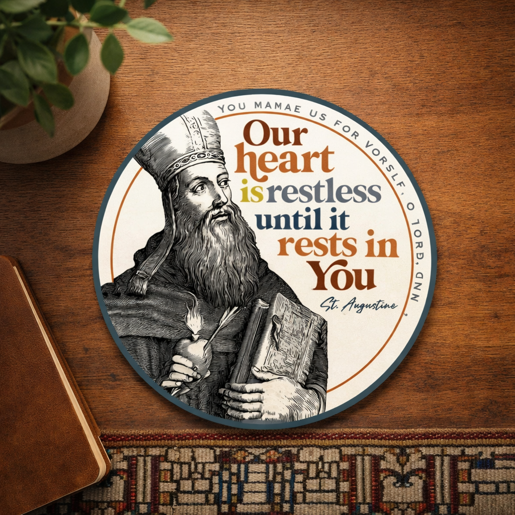 St. Augustine Waterproof Vinyl Catholic Sticker