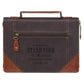 Bible Cover Classic Two-toned Brown Stand Firm 1 Cor. 16:13