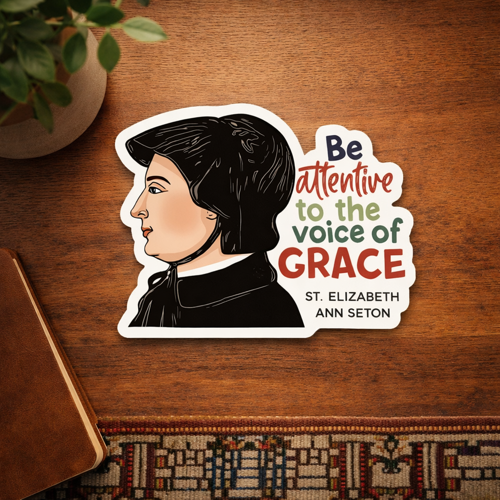 St. Elizabeth Ann Seton Waterproof Catholic Sticker