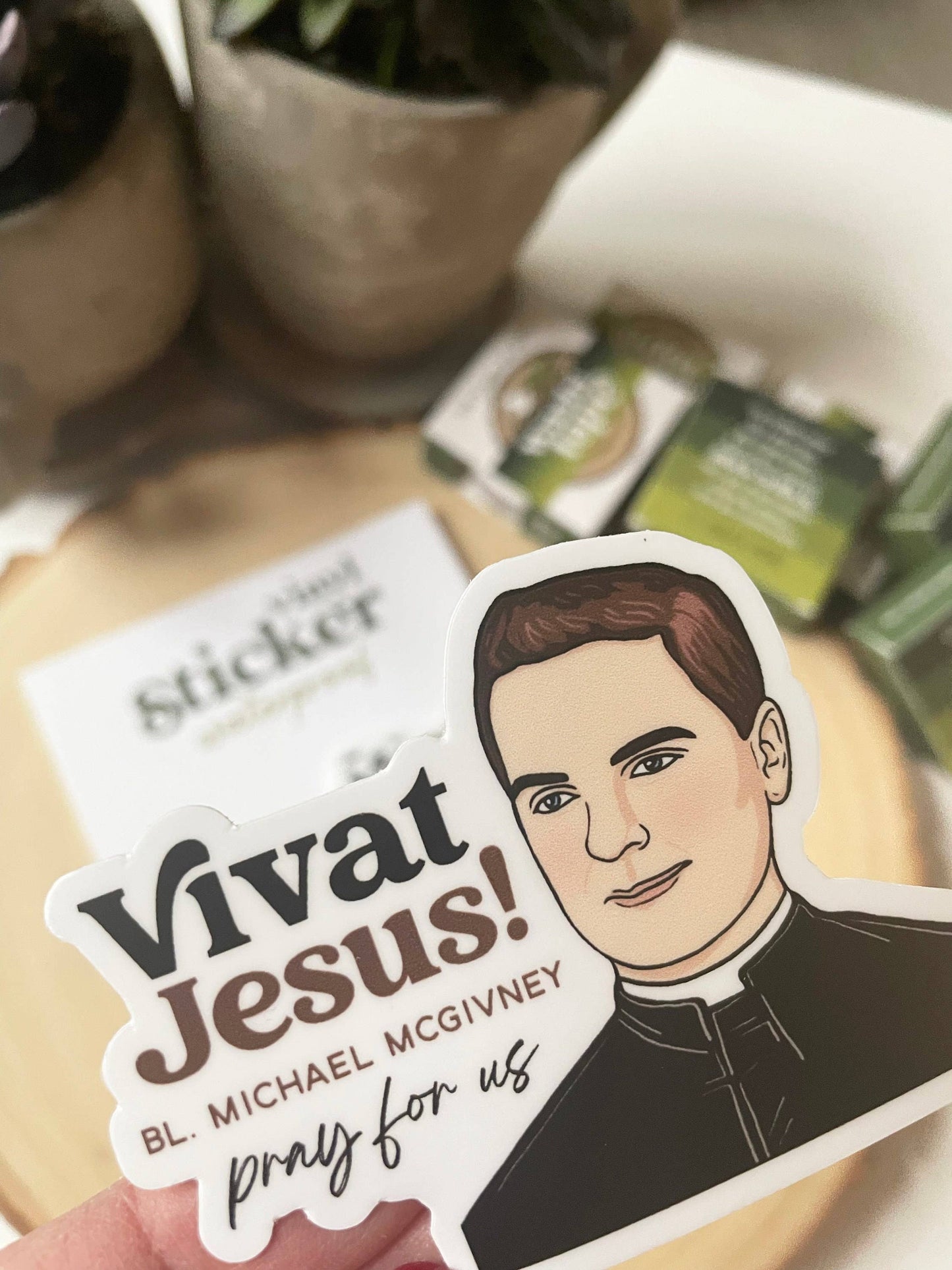 Bl. Father Michael J. Mcgivney Waterproof Catholic Sticker