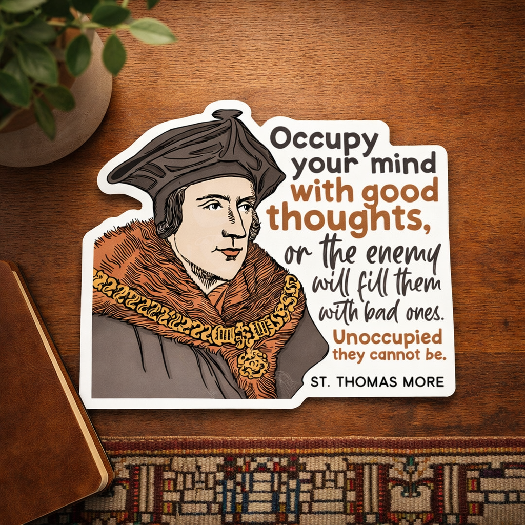 St. Thomas More Waterproof Catholic Sticker