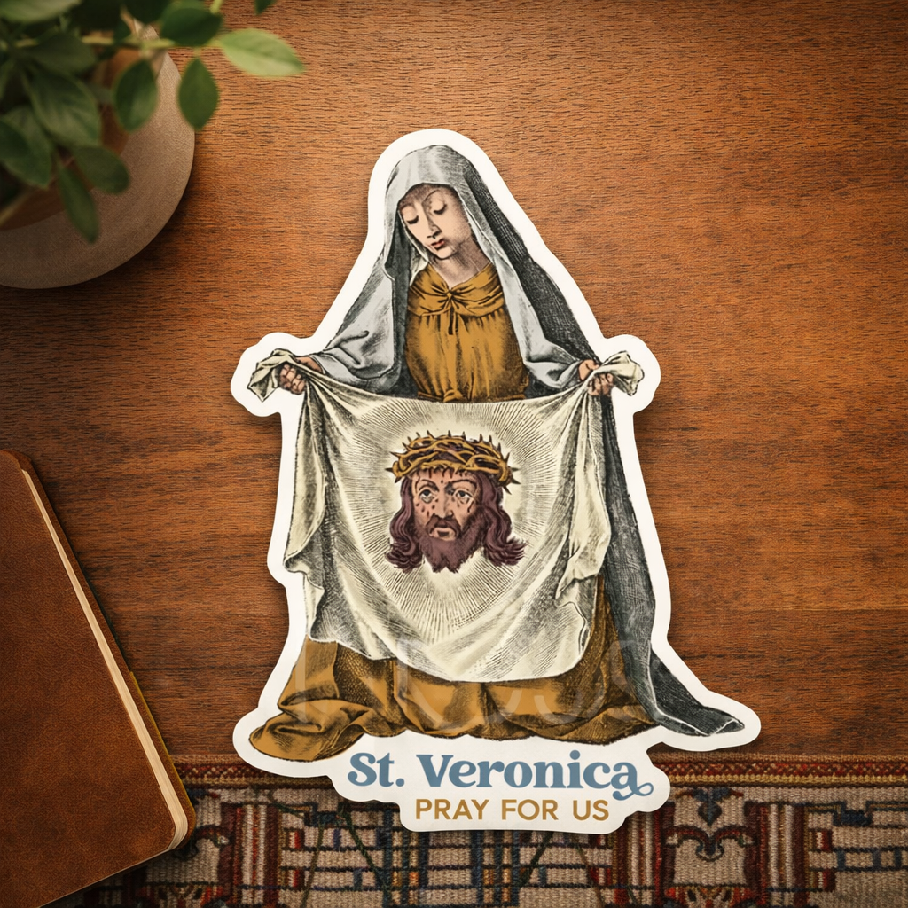 St. Veronica Waterproof Catholic Sticker