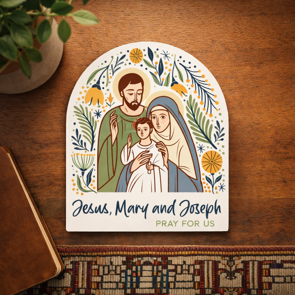 The Holy Family Waterproof Vinyl Catholic Sticker