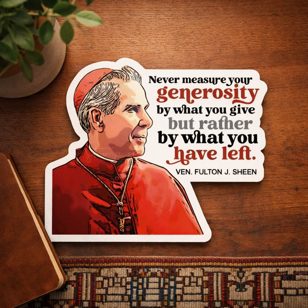 Ven. Fulton J.Sheen Waterproof Catholic Sticker
