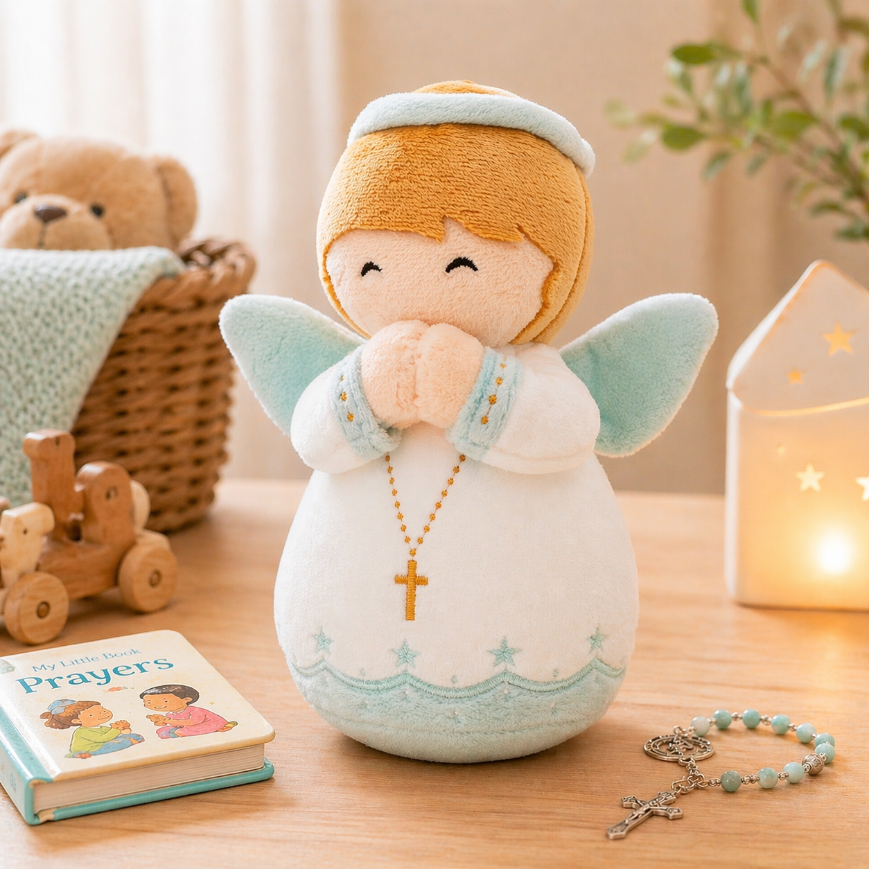 Guardian Angel Boy Catholic Plush Doll