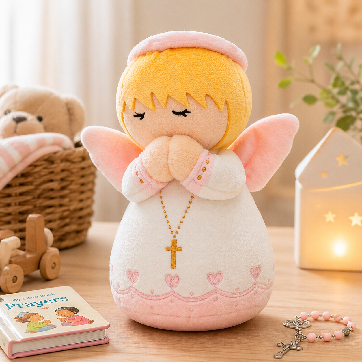 Guardian Angel Girl Catholic Plush Doll