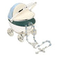 Boy Baby Carriage w/ Rosary