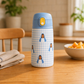 Blue Gingham Mary Water Bottle – 13.5oz Stainless Steel