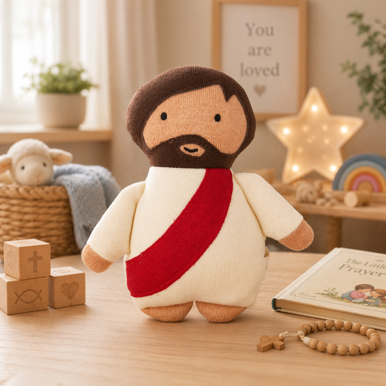 Jesus Plush Rattle Doll