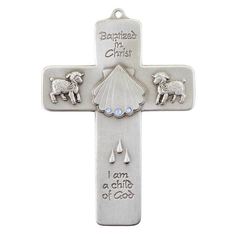 Baptsimal Message Cross-Blue