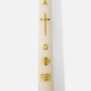 Alpha & Omega Baptism Candle (Gold)