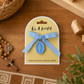 Miraculous Medal Blue Gingham Petite Bow