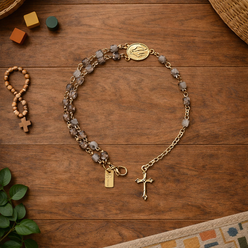 Labradorite Rosary Adjustable Bracelet
