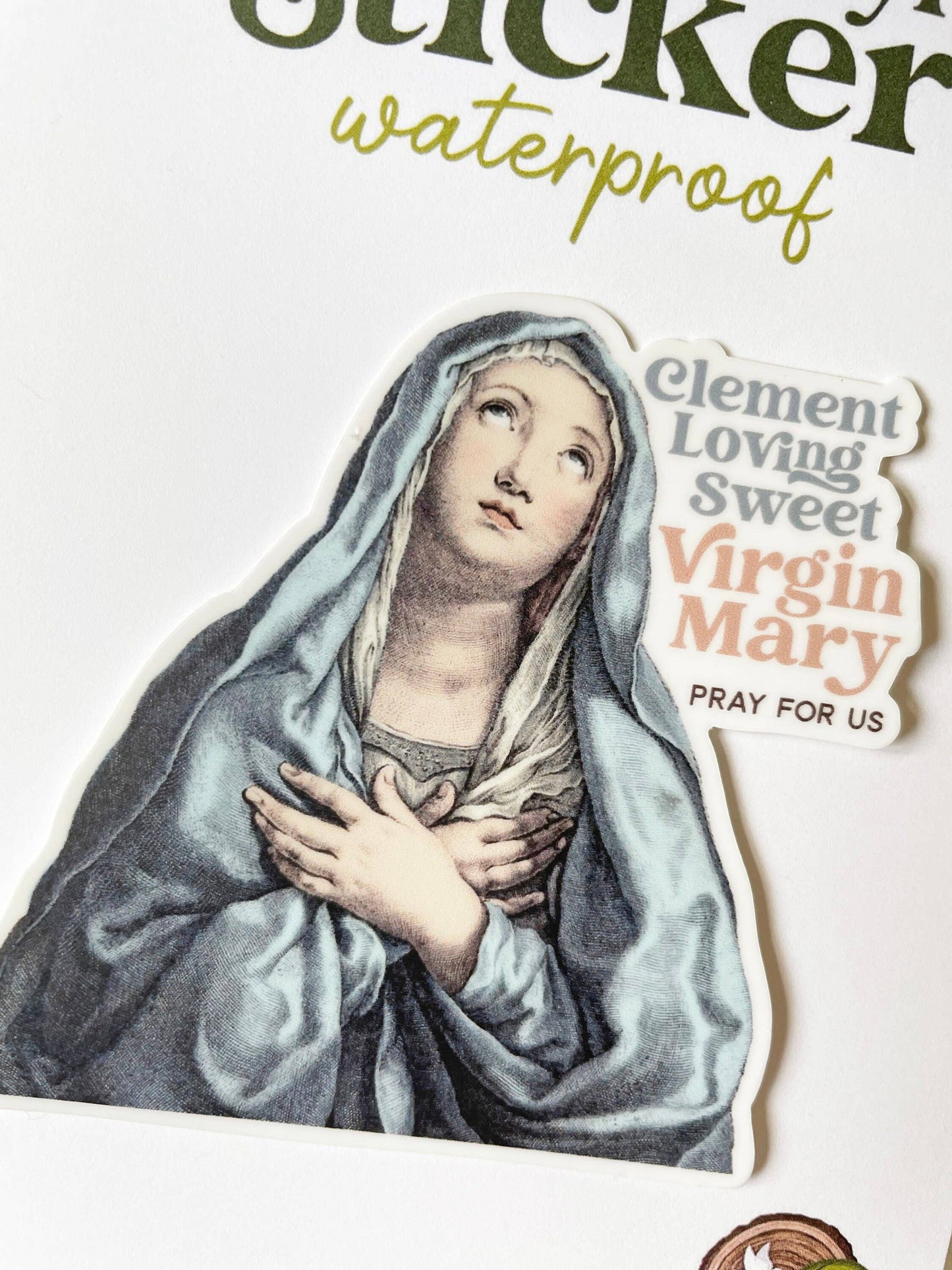 Hail Holy Queen Waterproof Catholic Sticker