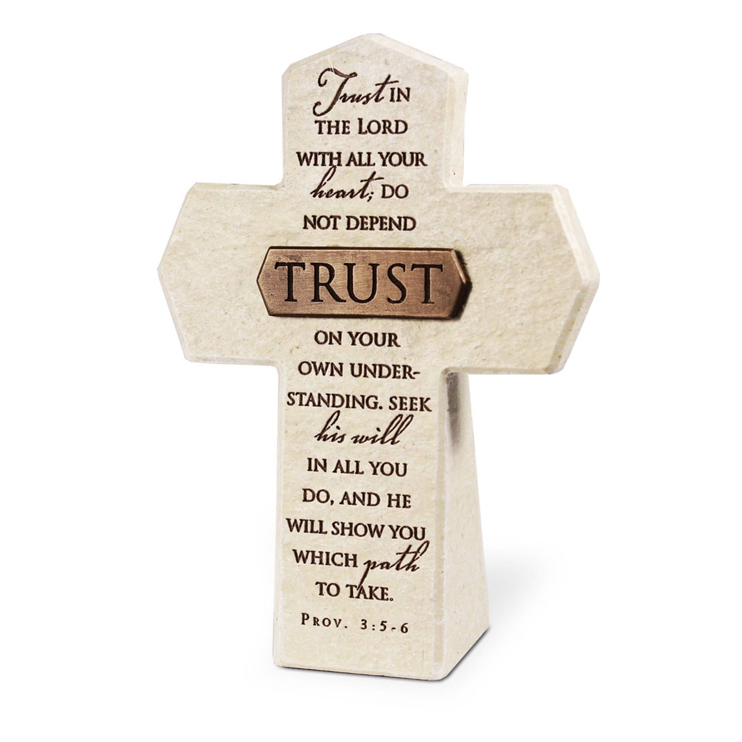 Trust Bronze-Finish Title Bar Cross