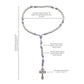 Stainless Steel Silver Paracord Rosary Necklace Beads Rugged Cord Catholic Rosary with Pardon Cross