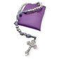 Stainless Steel Silver Paracord Rosary Necklace Beads Rugged Cord Catholic Rosary with Pardon Cross