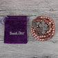 Strong Corded Antique Copper Beads Paracord Rugged Rosary Necklace with St.Michael Medal and Pardon Crucifix