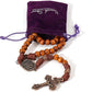 Strong Corded Wooden Beads Paracord Rugged Rosary Necklace with St.Michael Medal and Pardon Crucifix