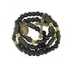 Antique Bronze Black Matte Prayer Beads Paracord Rosary Necklace with and Jesus Cross and Miraculous Medal
