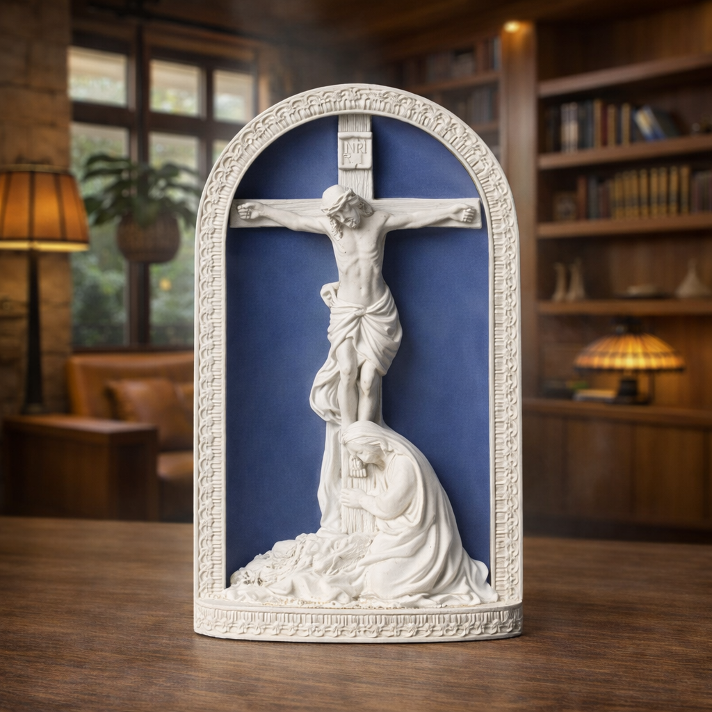 Mary Weeps at Crucifix Della Robbia