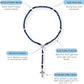 Blue Tiger Eye One Decade Rosary Beads Paracord Set St. Michael Necklace & St. Benedict 22"
