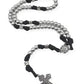 Silver Beads Paracord Rosary Necklace Miraculous Medal & Pardon Crucifix