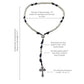 Silver Beads Paracord Rosary Necklace Miraculous Medal & Pardon Crucifix