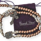 St. Michael Copper Rugged Paracord Rosary Necklace Strong Metal Beads Our Father Rosario
