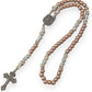St. Michael Copper Rugged Paracord Rosary Necklace Strong Metal Beads Our Father Rosario