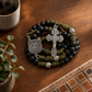 St. Michael Paracord Rosary Beads Rugged Rosary Necklace Strong Corded Catholic Pardon Crucifix