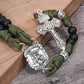 St. Michael Paracord Rosary Beads Rugged Rosary Necklace Strong Corded Catholic Pardon Crucifix