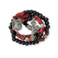 St. Michael Black Beads Red Paracord Rosary Rugged Beaded Pardon Cross