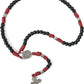 St. Michael Black Beads Red Paracord Rosary Rugged Beaded Pardon Cross
