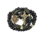 Antique Bronze Black Matte Prayer Beads Paracord Rosary Necklace