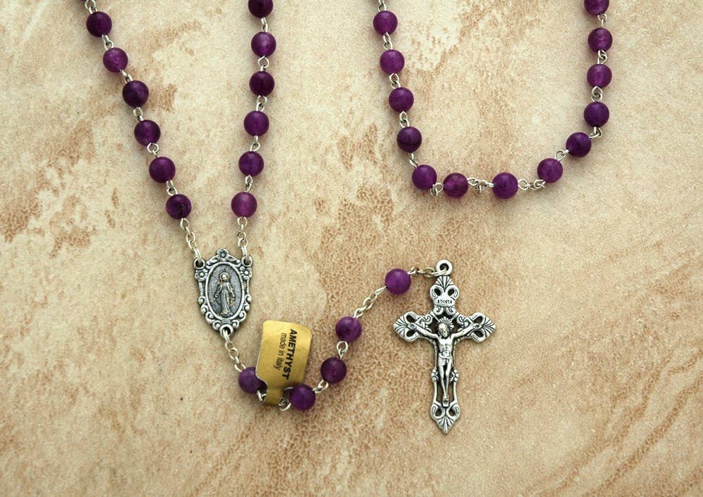 Italian Amethyst Rosary