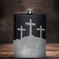 THREE CROSSES Hip Flask