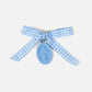 Miraculous Medal Blue Gingham Petite Bow