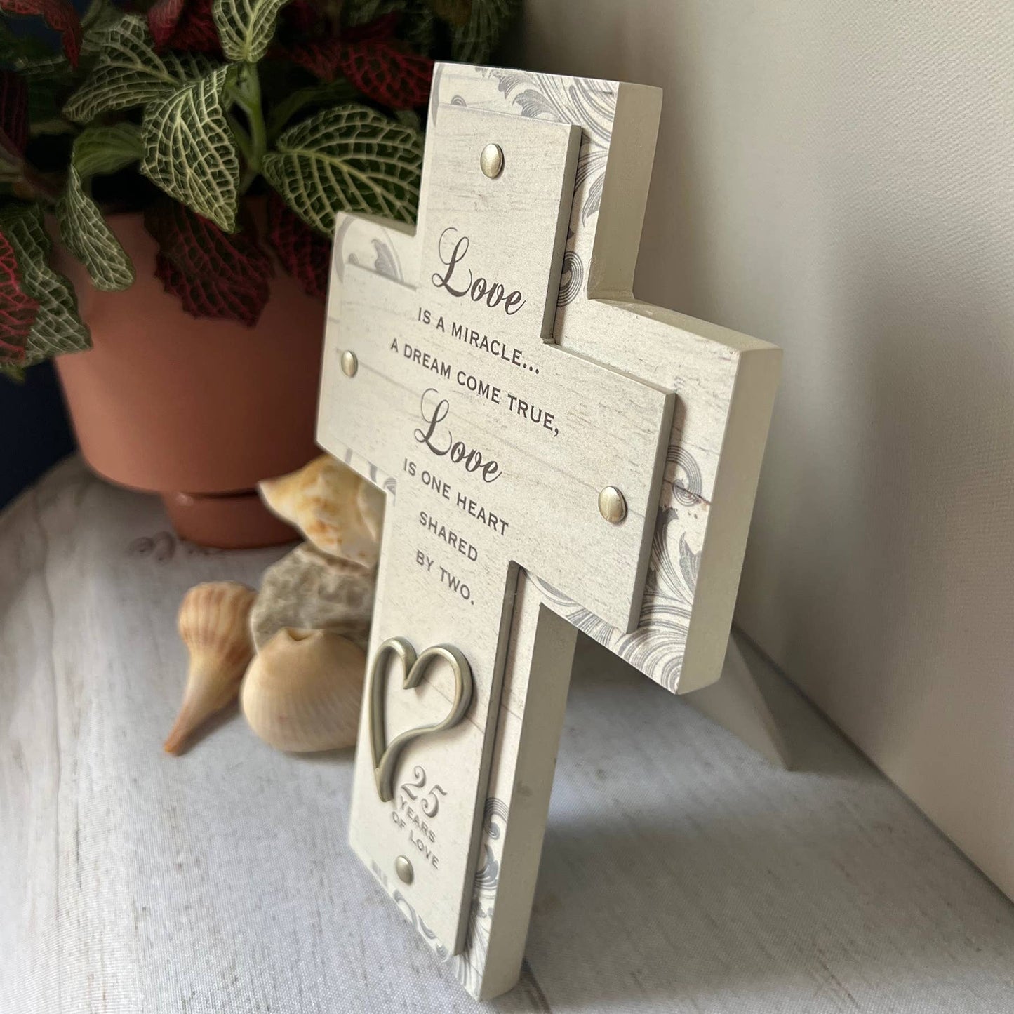 Love is a Miracle 25th Anniversary Cross