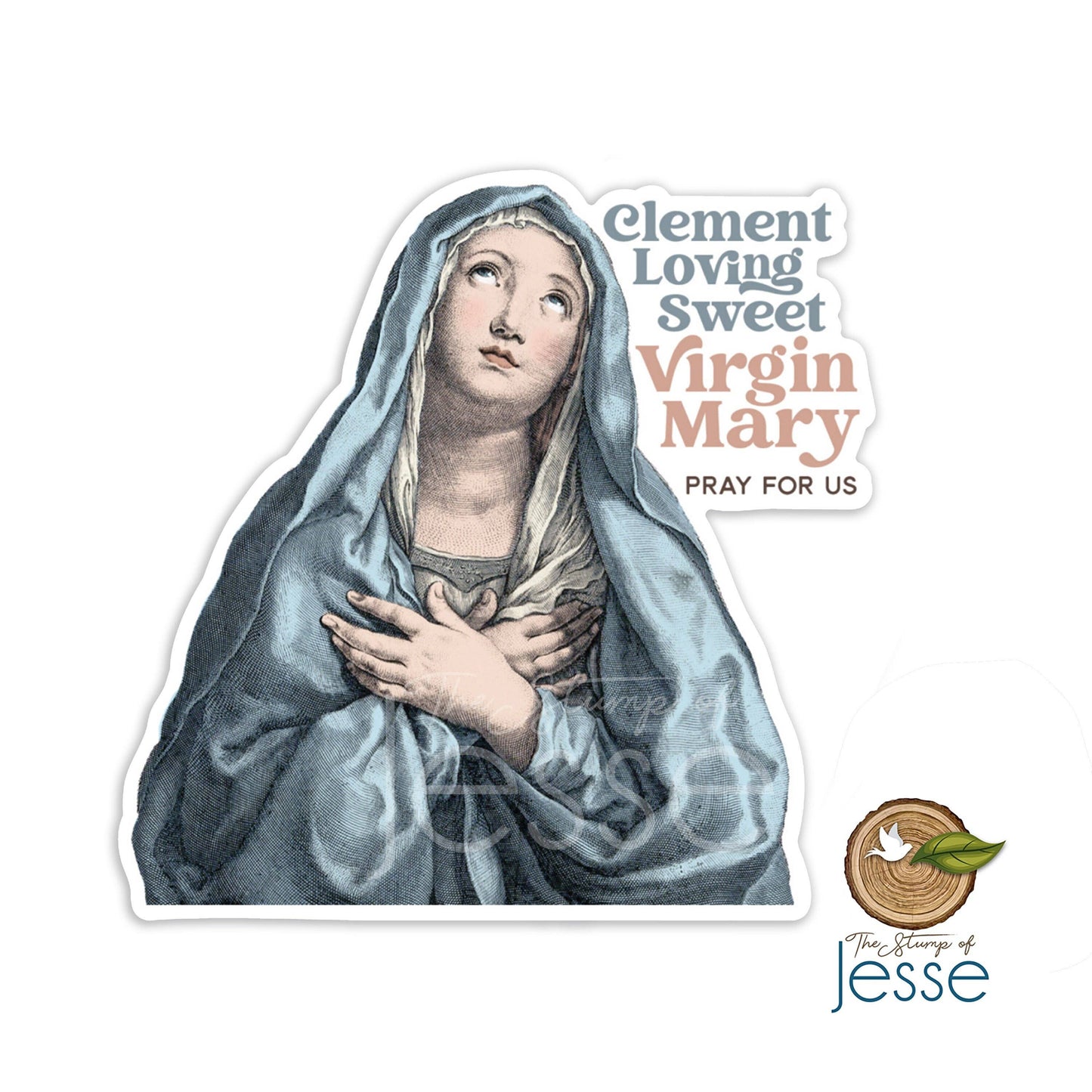 Hail Holy Queen Waterproof Catholic Sticker