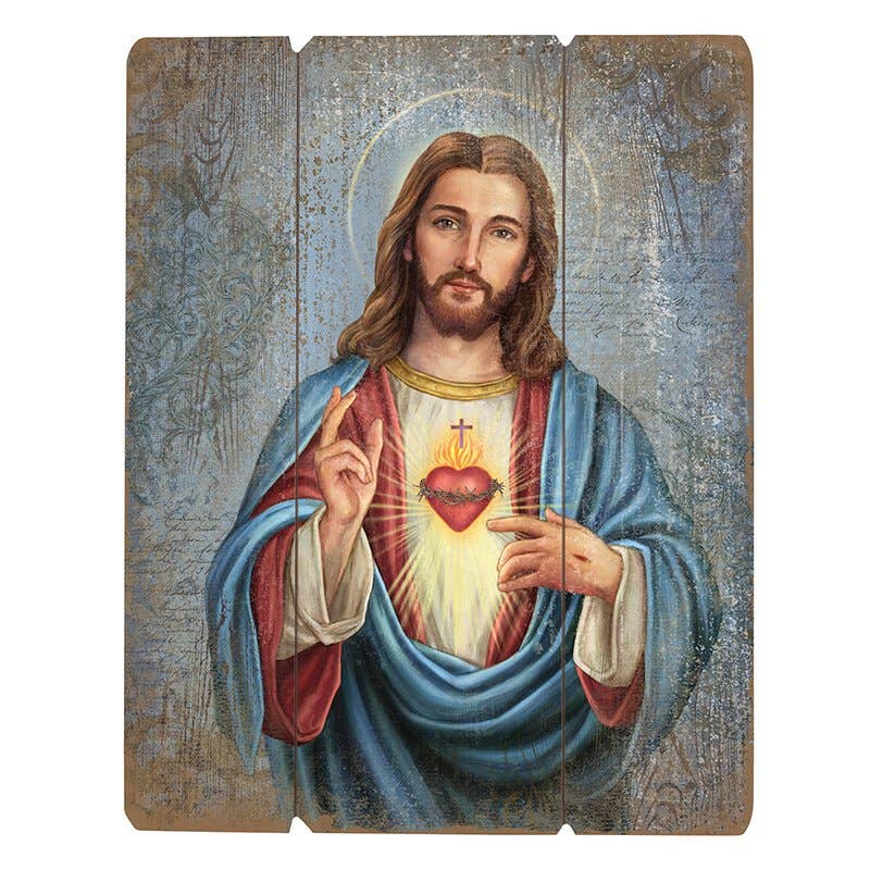 15" Sacred Heart Plaque